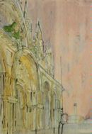 Thomas Plunkett RWS, Evening, St Mark's Venice, Oil on Canvas. Private Collection.